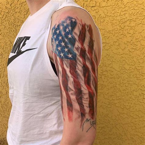 Top 89 American Flag Sleeve Tattoo Ideas [2021