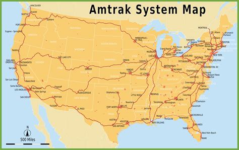 What routes does Amtrak serve?