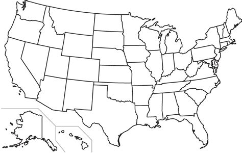 Us Map With State Borders