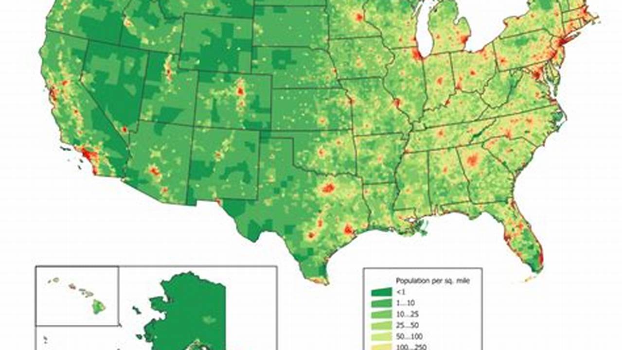 Us Population Density Map 2025