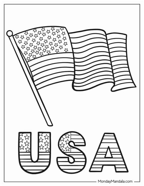 Us Flag Color Page