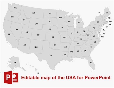 Us Map Powerpoint Template