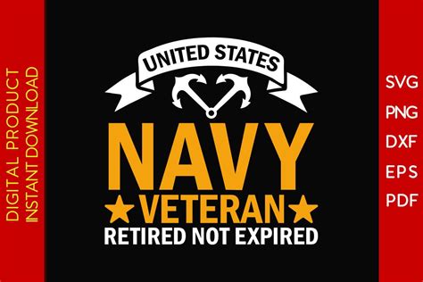 Salute to Service: Honor the Heroes with Us Navy Retired SVG Designs