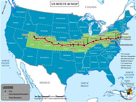 Us Route 40 Map