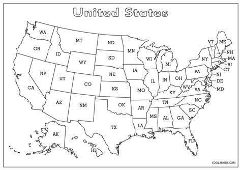 Us States Coloring Pages