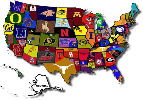 Usa College Football Map