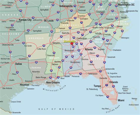 Usa Map South East