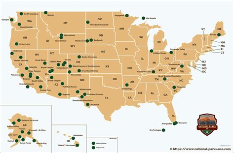 US National Parks Map 11x14 Print Best Maps Ever