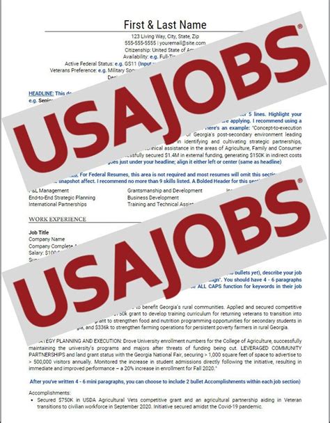 Usajobs Resume Format
