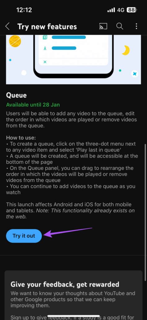 Use Add to Queue in YouTube on Mobile