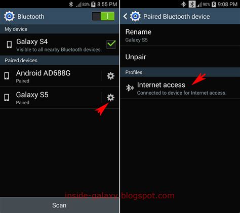 Use Bluetooth Tethering on Android
