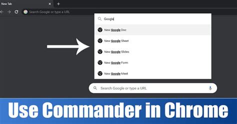 Use Commander in Google Chrome