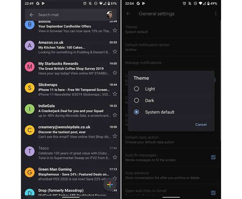 Use Dark Theme in Gmail App on iOS and Android