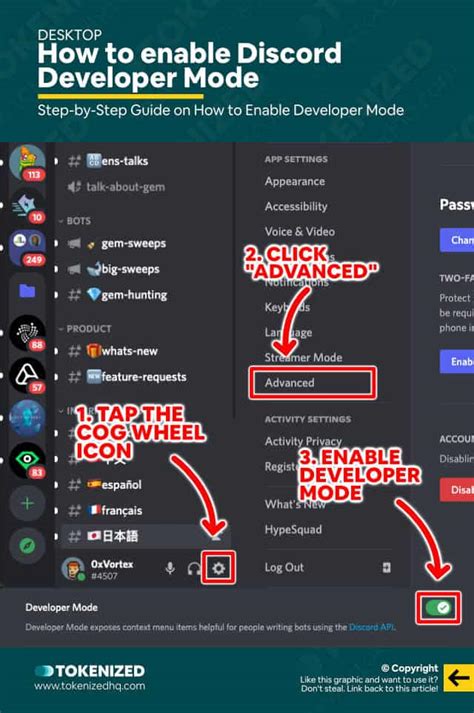 Use Discord Developer Mode