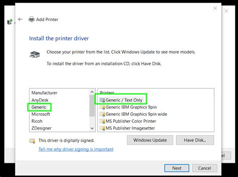 Use Generic Printer Drivers