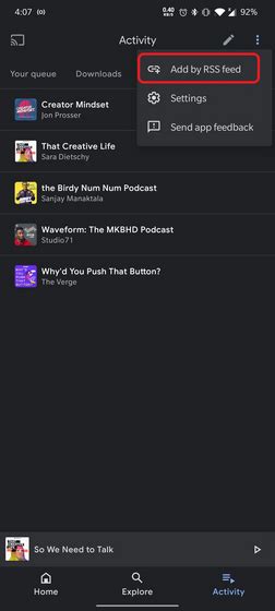 Use Google Podcasts App to Listen to Podcasts with Private RSS Feeds