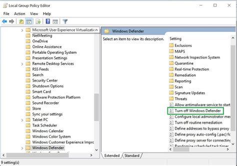 Use Group Policy Editor To Turn Off Windows Defender
