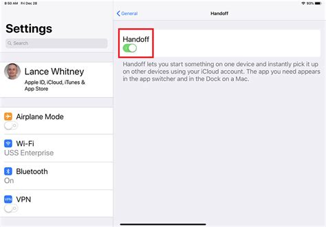 Use Handoff on Apple devices