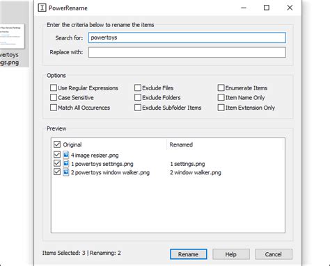 Use PowerRename to batch rename your file collections