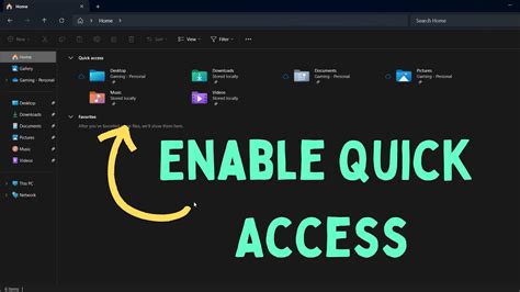 Use Quick Access in Windows 11