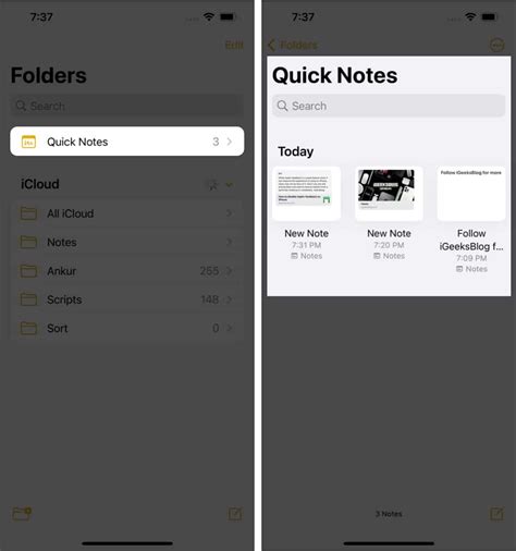 Use Quick Notes on iPhone