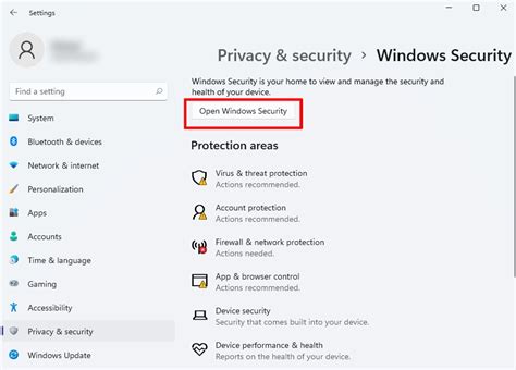 Use Settings app to Disable Windows Defender in Windows 11 PC