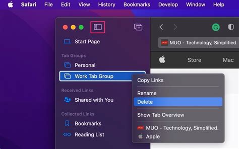 Use Tab Groups in Safari on Mac