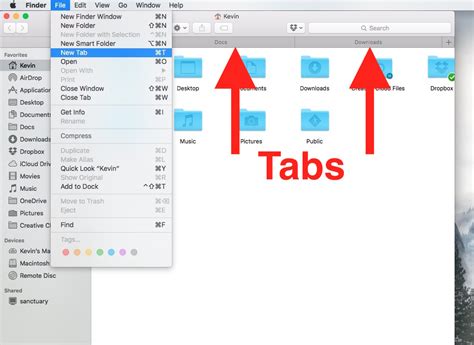 Use Tabs on Finder Windows