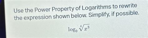 Unlock the Secrets of Mathematics: Utilize the Mighty Power Property to Revolutionize Log3x9