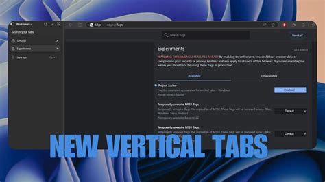 Use Vertical Tabs in Microsoft Edge