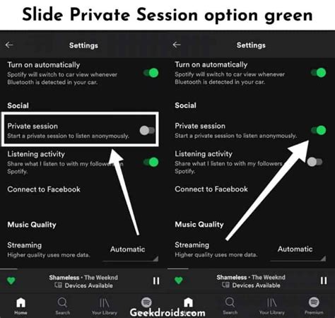 Use a Private Session on Spotify