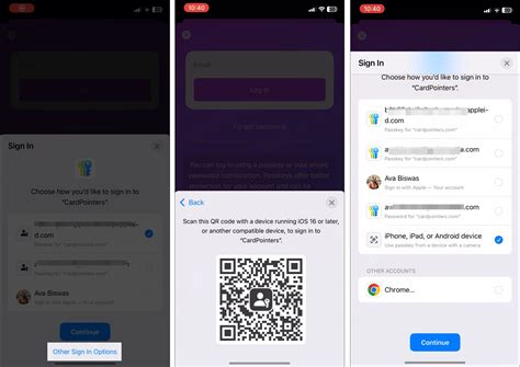 Use passkeys on a non-Apple device