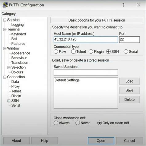 Use puTTY to SSH into Switch