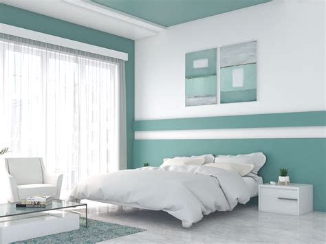 Use teal with white to create a feeling of serenity