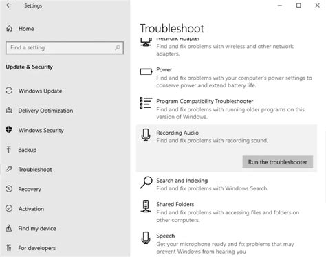 Use the Audio Troubleshooter