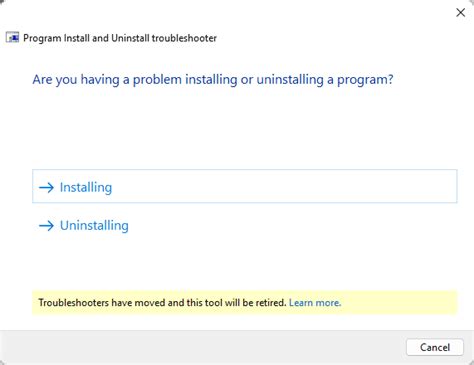 Use the Program Install and Uninstall Troubleshooter