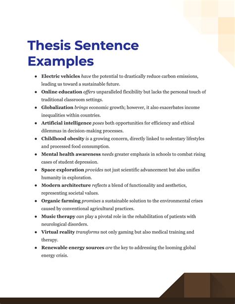 Use thesis in a sentence thesis sentence examples