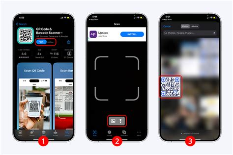 Use third-party QR code scanner iOS apps