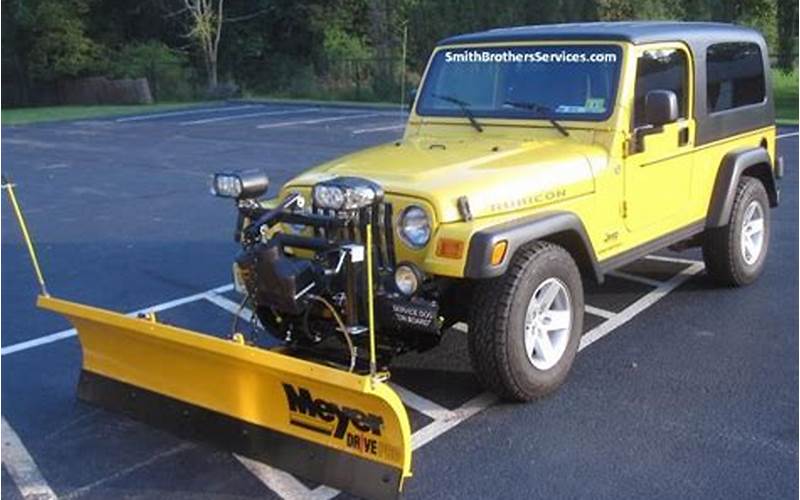 Used Jeep Wrangler With A Plow