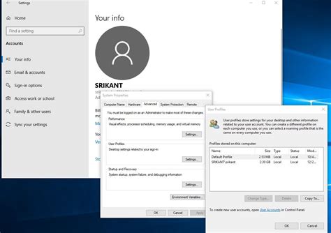 User Accounts vs. User Profiles in Windows 10