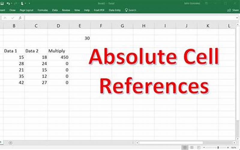 Using Absolute Cell References