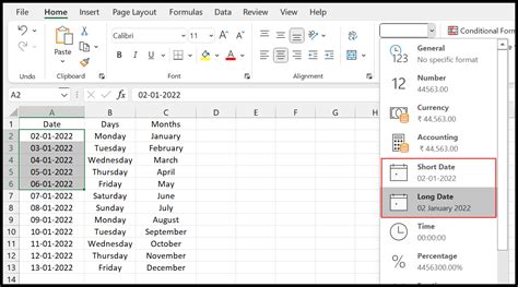 Using Custom Date Formats in Excel