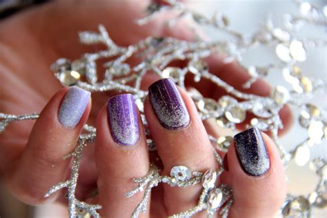 white tip nail designs with glitter