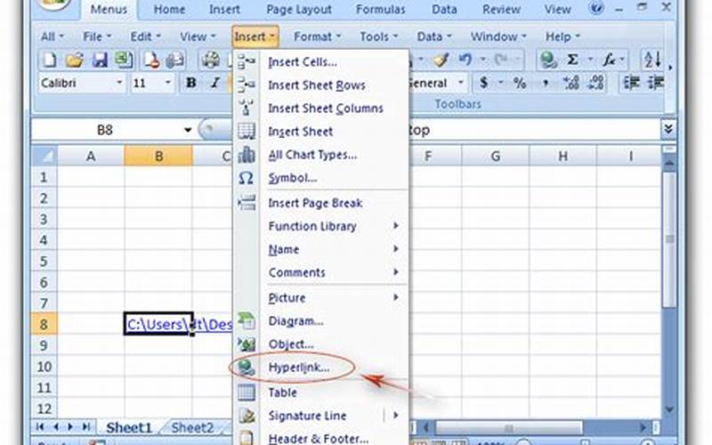 Using Hyperlinks Shortcut In Excel