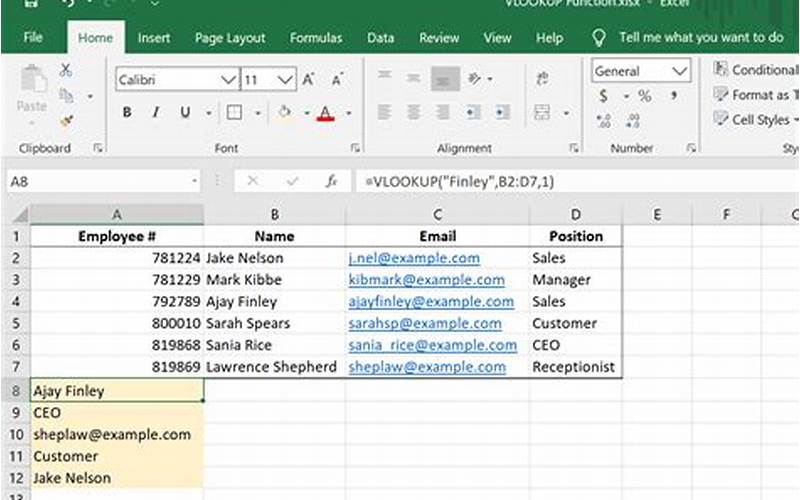 Using Vlookup In Excel