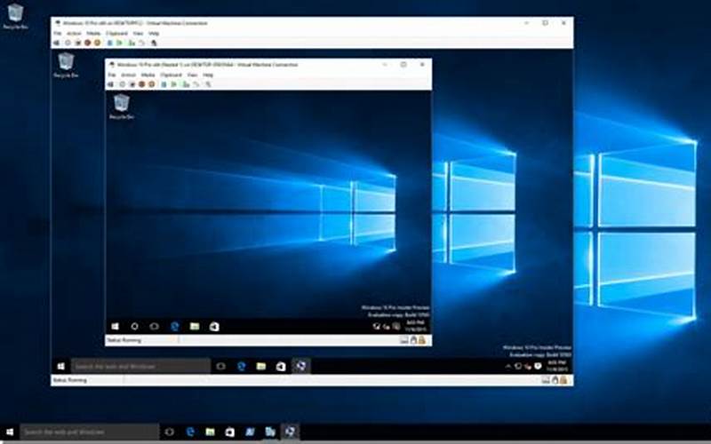 Using Windows 10 On The Virtual Machine