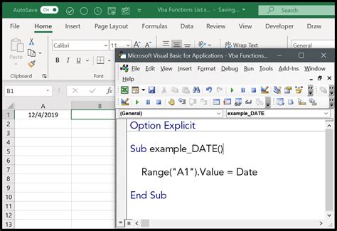 Using the VBA Date Format Function in Excel