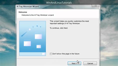 Using 4t Tray Minimizer