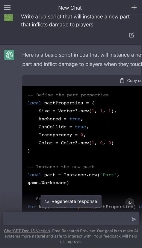 Using A.I. to generate custom scripts for Roblox : r/robloxgamedev