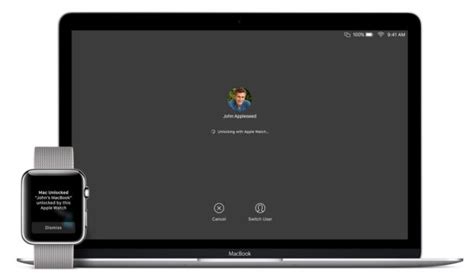 Using Apple Watch to perform additional unlocking on Mac